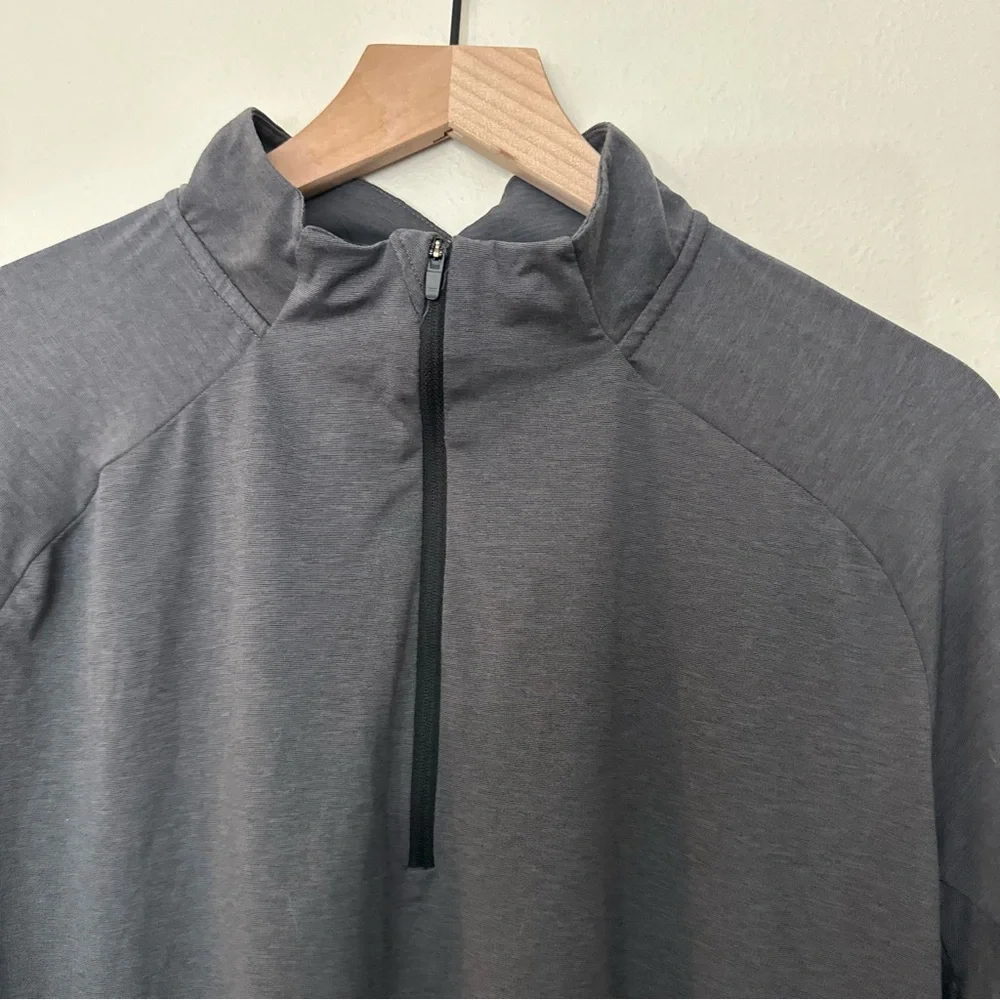 REI Co-op Mens XL Granola Hiking 1/4 Zip Baselayer Pullover Long Sleeve Gray